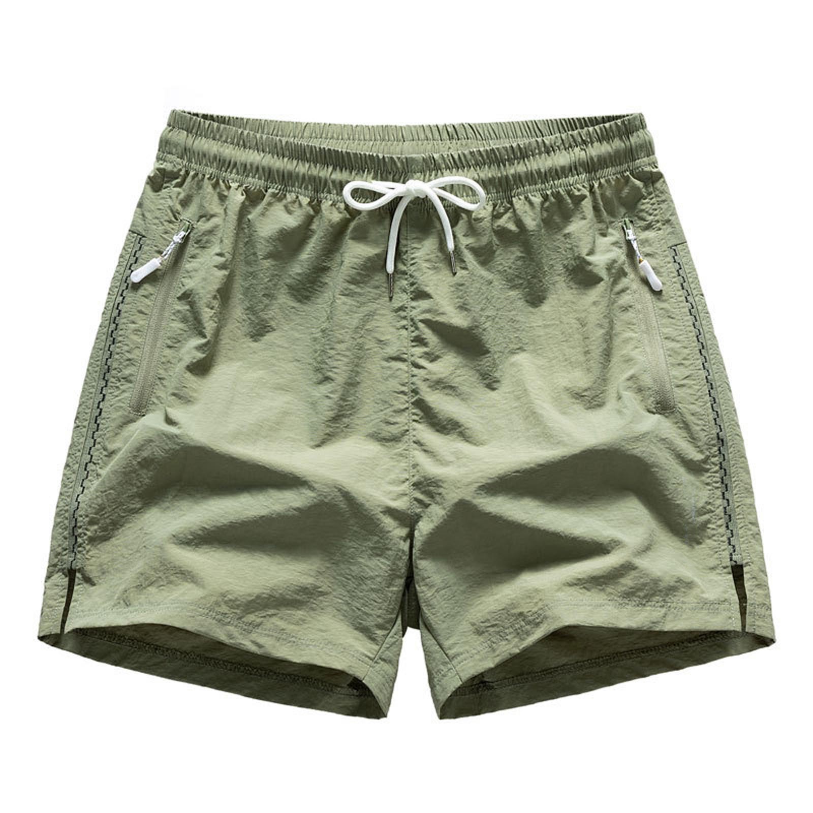 thumbnail image 2 of Pantalones cortos deportivos europeos de color liso con costuras laterales para hombre - Elásticos, transpirables y de secado rápido, 3/4 de largo, 2 of 5